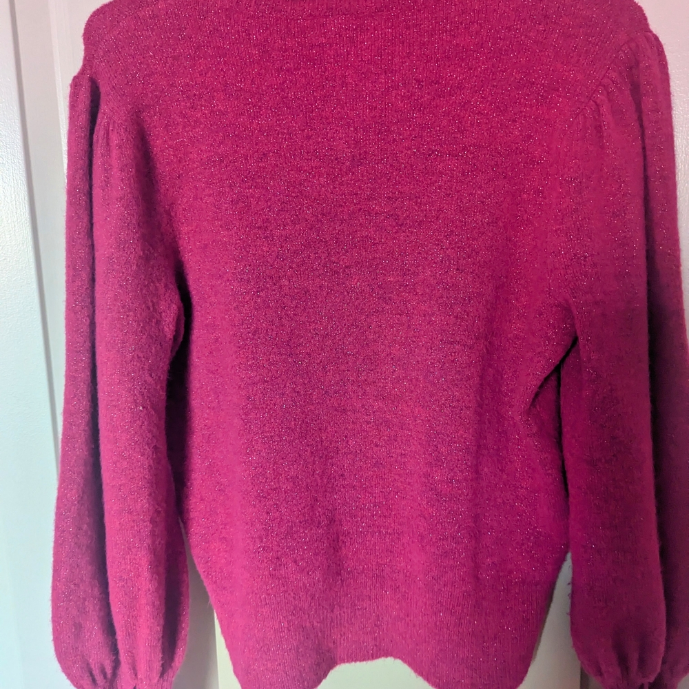Kate Spade Pearl Button Cuff Ruffle Sweater - Picture 4 of 6